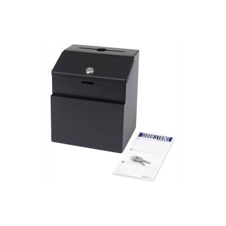 SAFCO Safco® Products Steel Suggestion Box, Black 4232BL